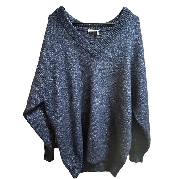 See by Chloe Women's Oversized Navy Blue Wool-Blend Sweater Jumper - Size Medium - Picture 1 of 6